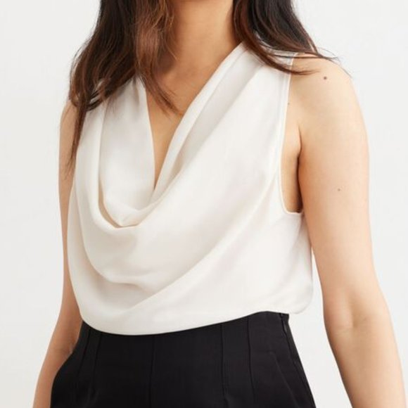 Dynamite Tops - Cowl Neck Sleeveless Blouse Colour Polished Pearl Size Small